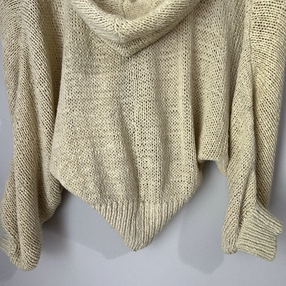 Free People Beach Sandra Sweater Cardigan Women's XS Knit Cropped‎ Cream Beige
